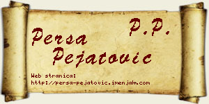 Persa Pejatović vizit kartica